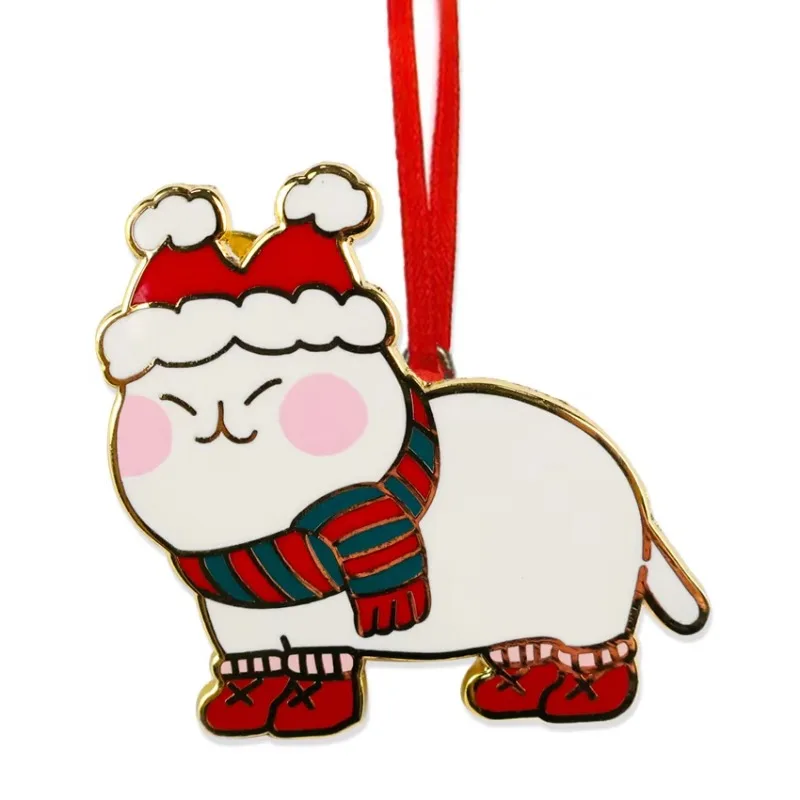 

China custom size gifts stainless steel home decoration metal pendant Christmas brass jewelry holiday life