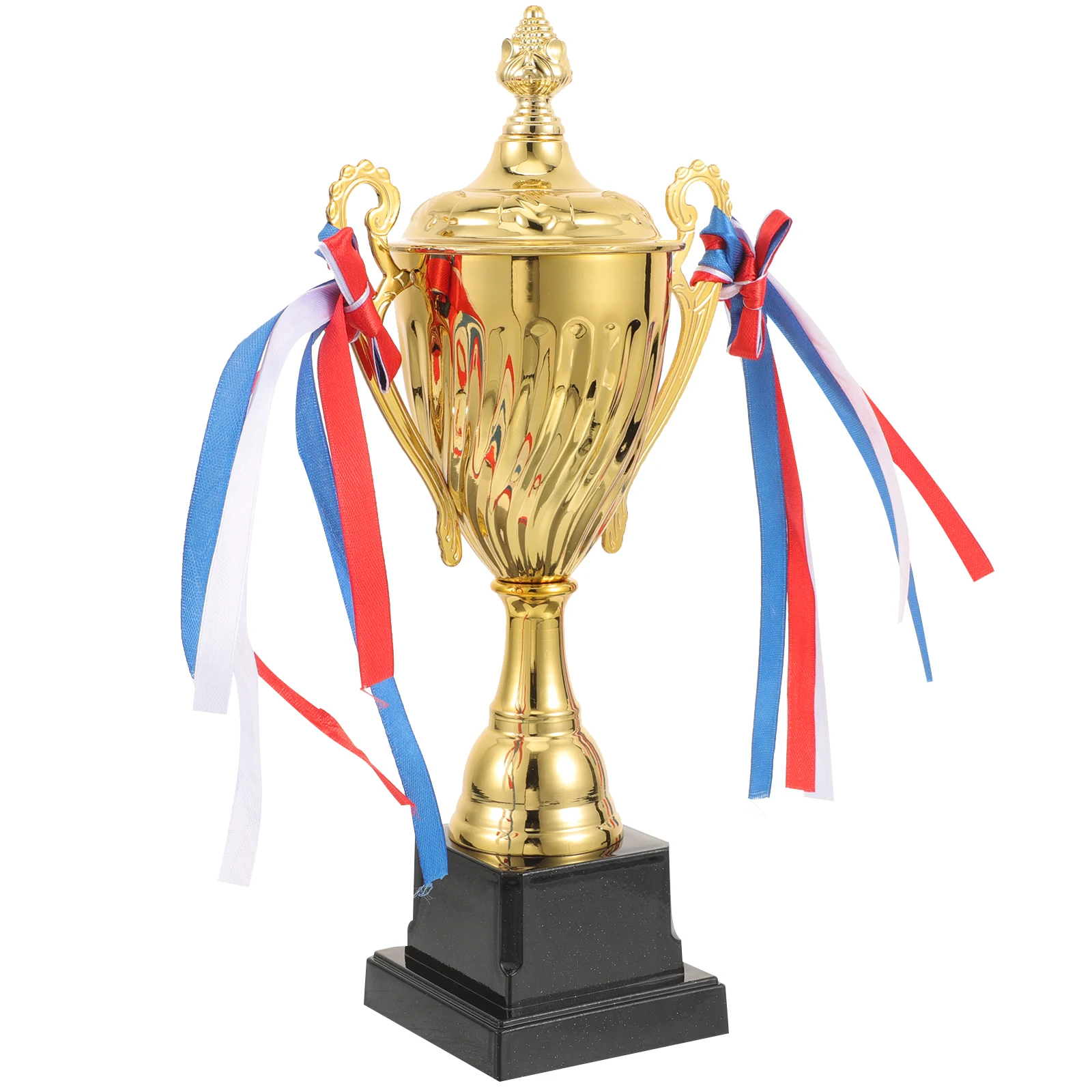 

1pc Big Metal Trophy with Black Base Sports Game Competition Award Party Favor Classroom Spelling Bee Track for Winner