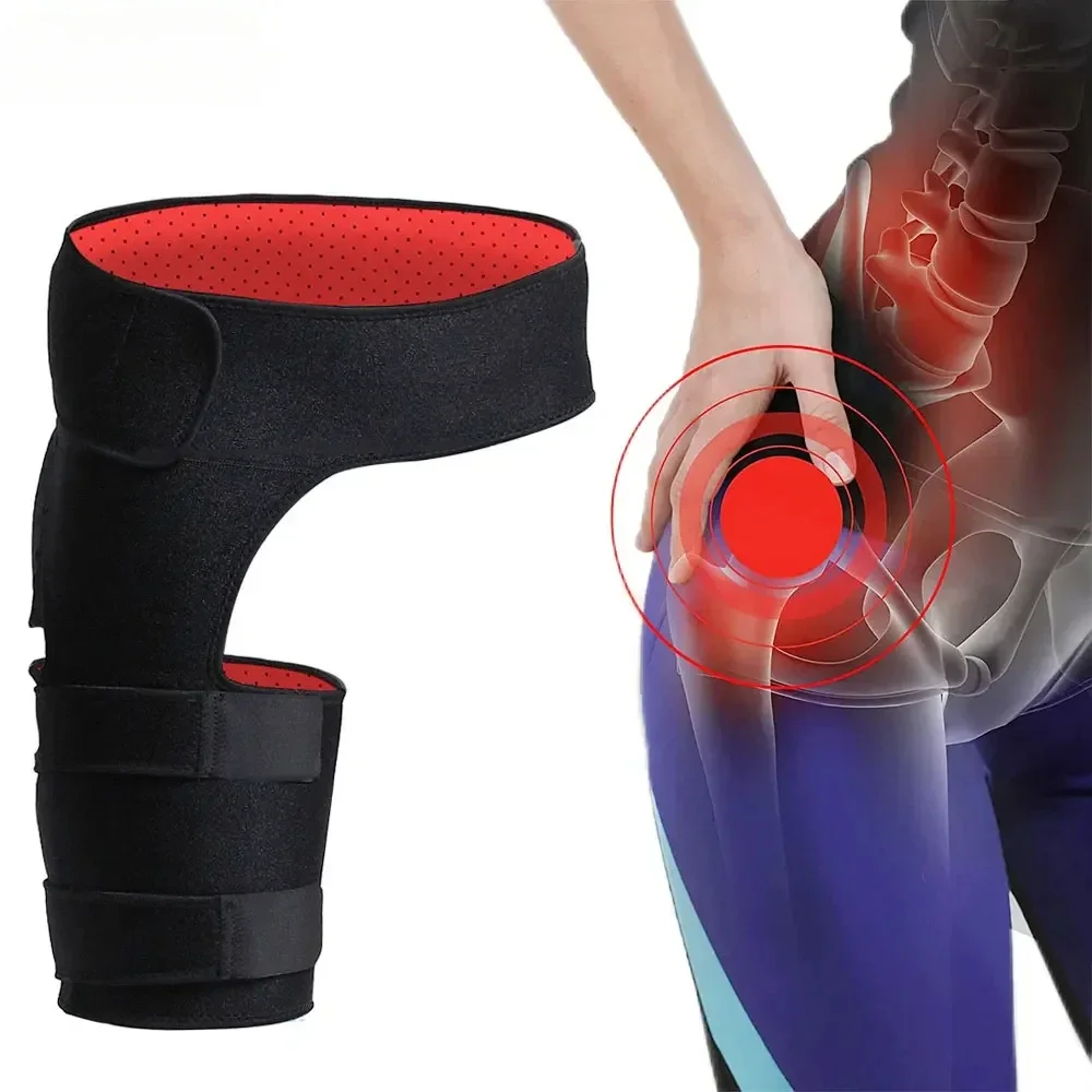 

fitness Hip Brace Thigh Compression Sleeve, Hamstring & Groin Compression Support Wrap for Hip Pain Relief,Quad Muscle Strains