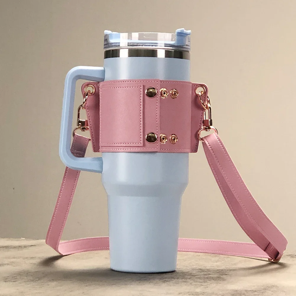 1 PC Adjustable Shoulder Strap Water Bottle Holder, Durable Cup Strap, Perfect for Gym Travel or Daily Use Cup Holder