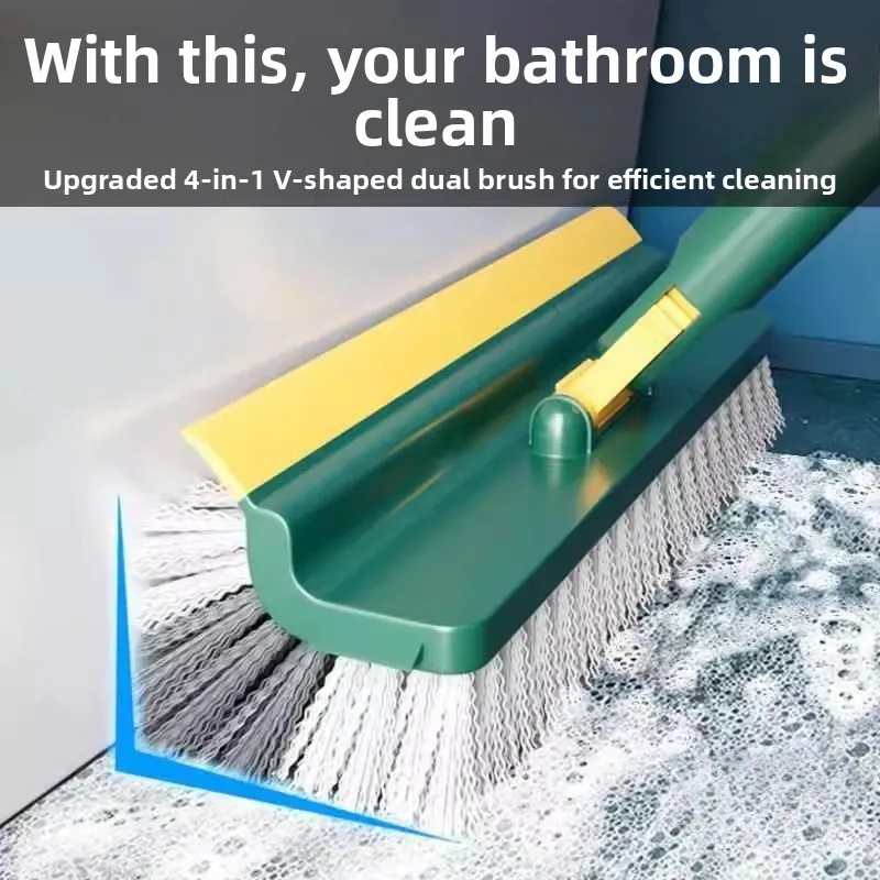 

Long Handle Floor Brush Tile Cleaning Bathroom Wall Wash Brush No Dead Angle Toilet Floor Brush Cleaner Home Daily Use