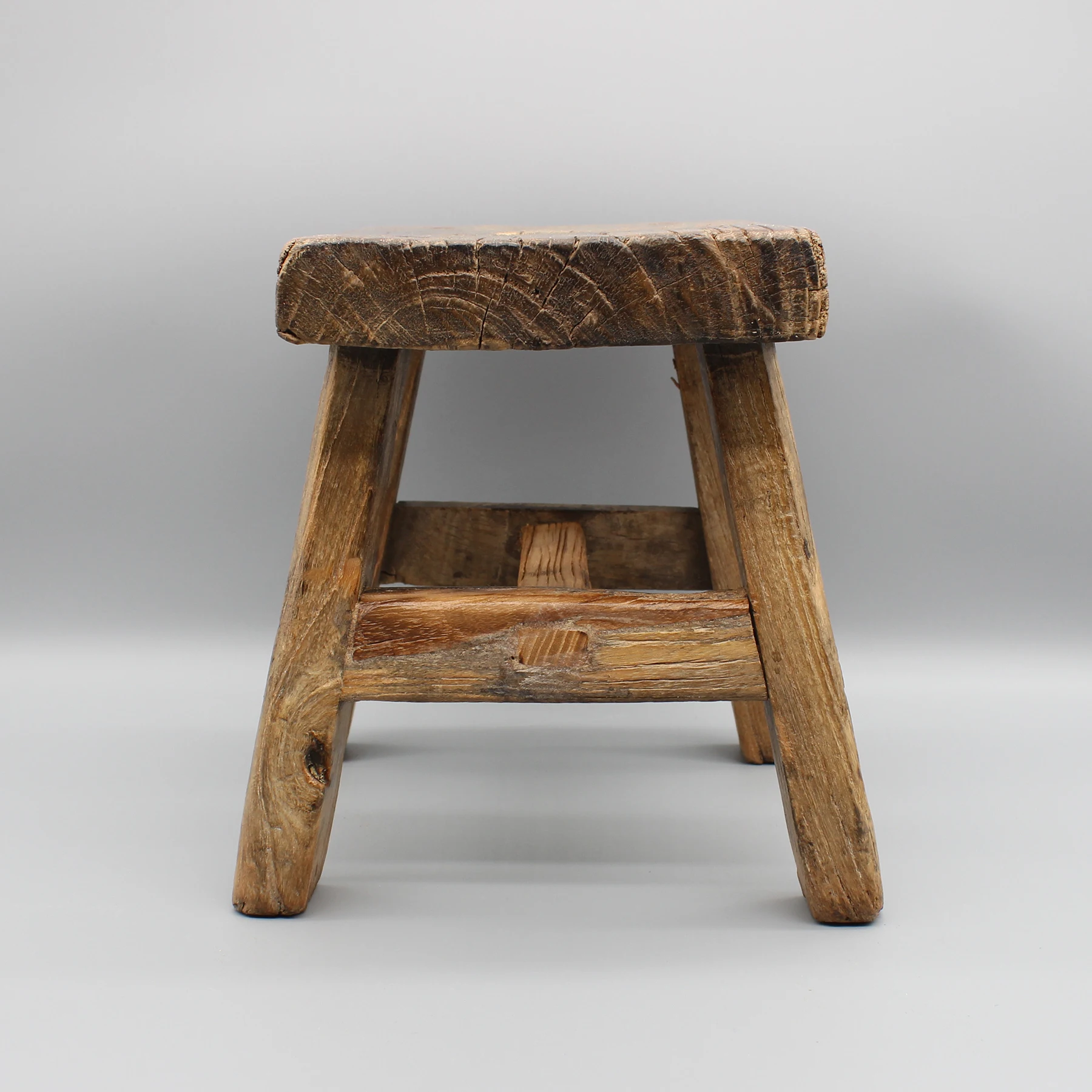 Mortise and tenon jointed stool, old stool, chinese antique stool, small side table