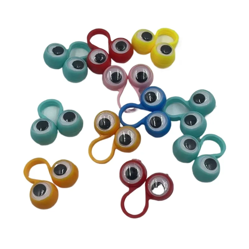 

10PCS Cartoon Eye Rings Kids Party Decor Favors Birthday Activity Props Funny Photo Booth Safe Material