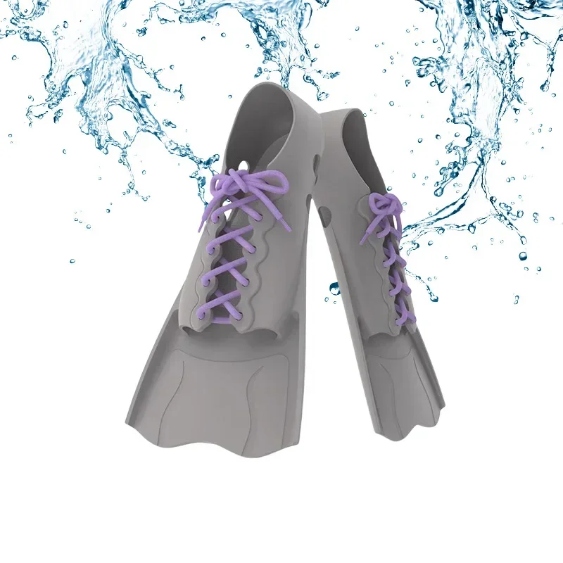 

Outdoor Swimming Flippers Lace-up Short Flippers Swimming Diving Frog Shoes