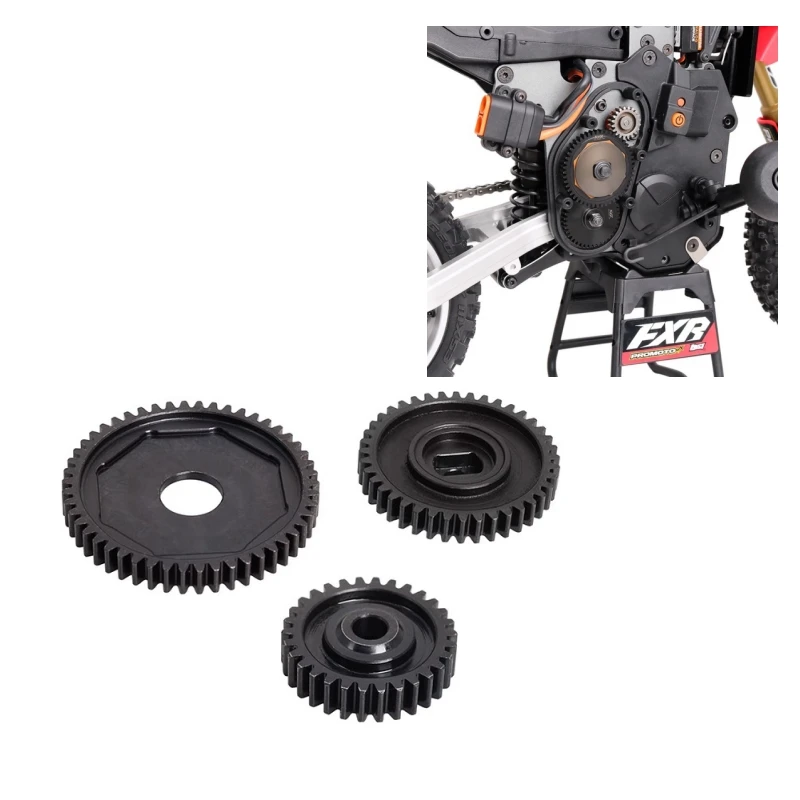 Reinforced steel transmission gear sets fit to losi promoto mx Scale 1 4 RC motorcycle Upgrade part