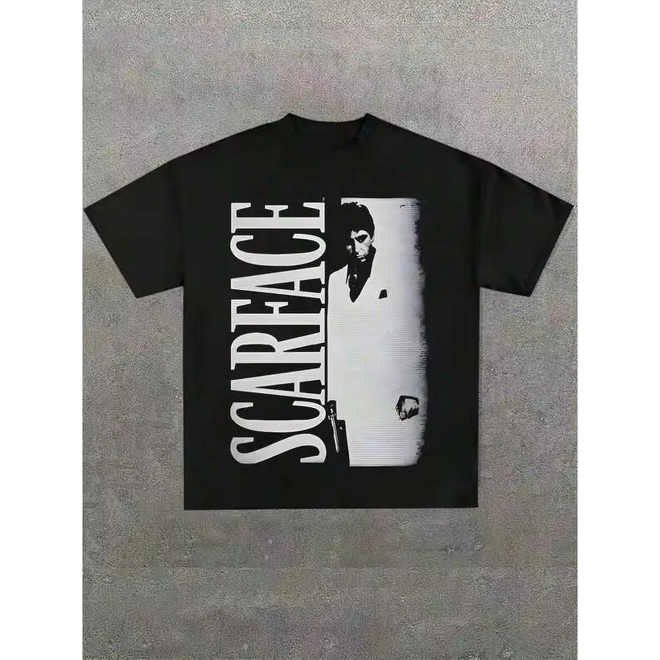 Summer Tops Summer Tops Scar Face Tony Lots O Light ,(1 Pcs )100% Cotton Casual Printed T-Shirt,Crew Neck Short Sleeve,220g Cotton T-Shirt,For Going O