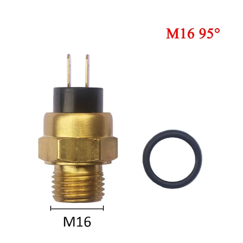 M16 65/75/80/85/90-95 ° Motorcycle Electric Radiator Coolant Fan Water Temperature Thermostat Switch Temp Sensor