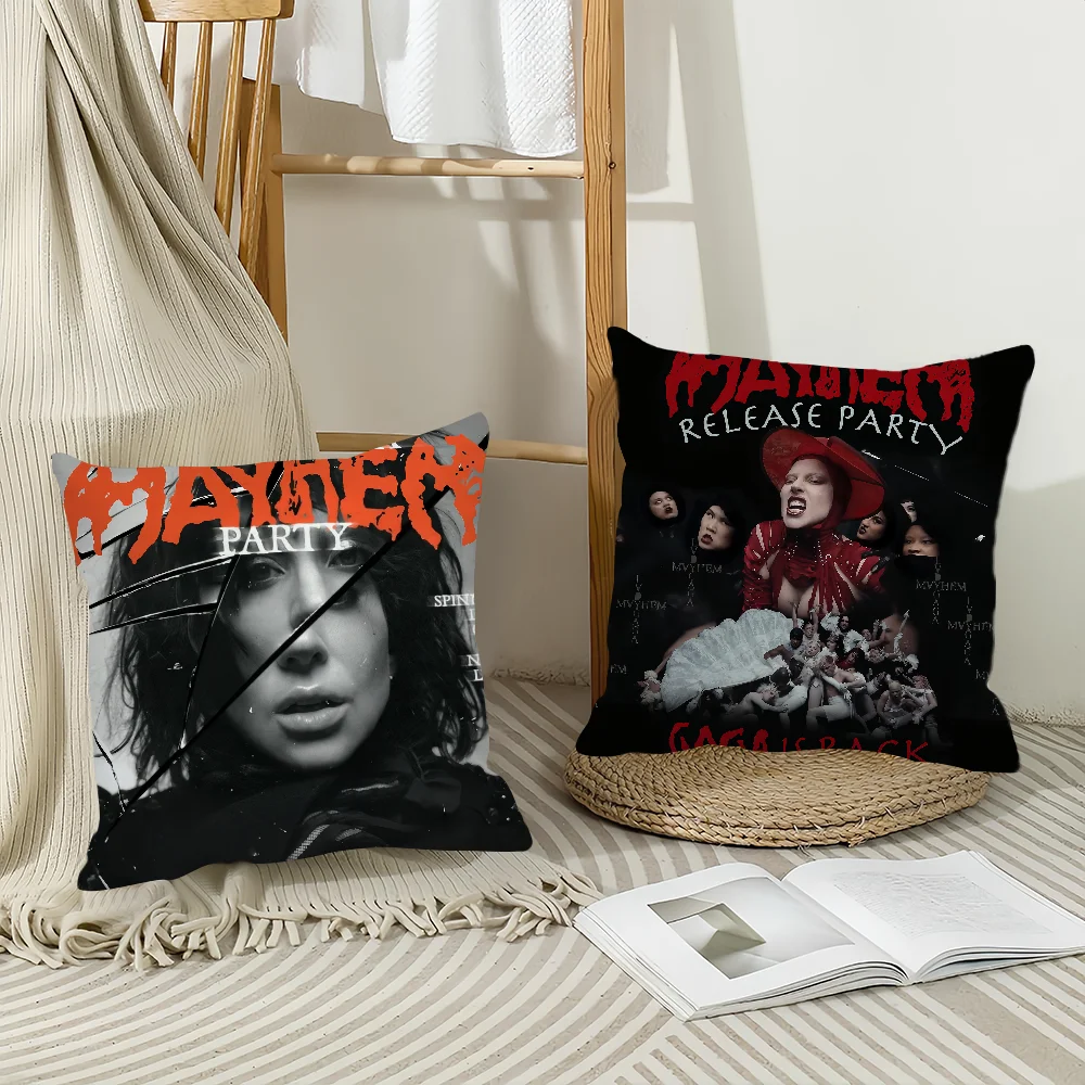 Singer Lady Gaga Mayhem Pillow Case Office Cushions Suitable For Sofa Car Bedroom Decorative Cushion Cover