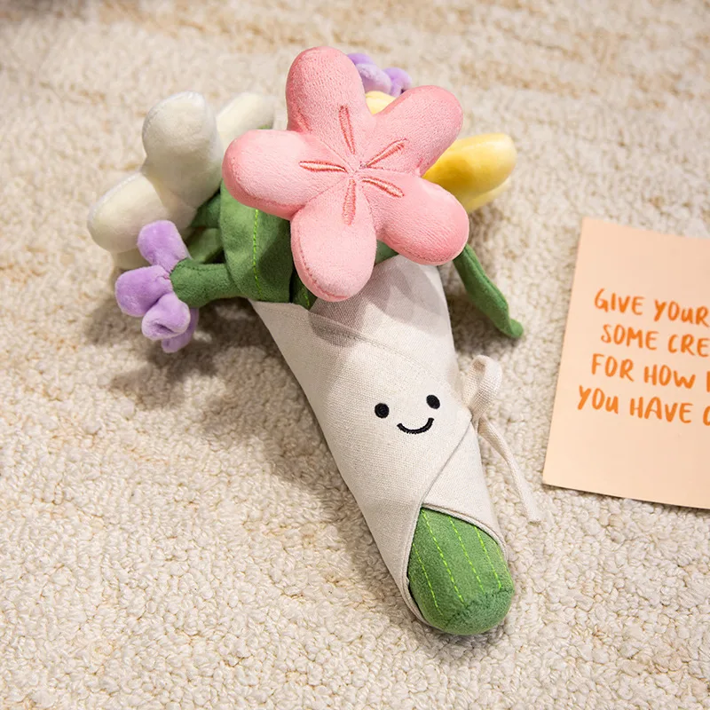 창의적인 휴대용 꽃다발 발렌타인데이 꽃 부드러운 봉제 인형 로맨틱한 여자친구 선물 결혼식 사랑 꽃