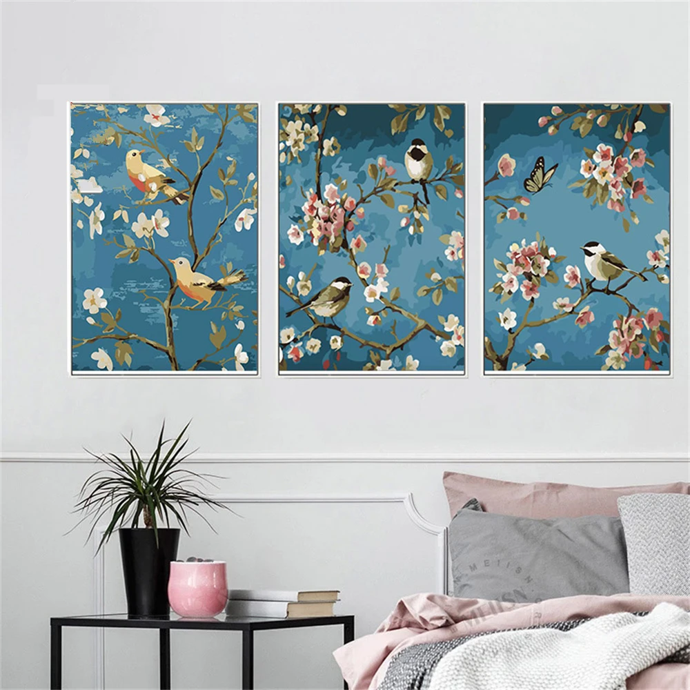 3Pcs Animal Flower Serie DIY 5D Diamond Painting Full Drill Square Embroidery Mosaic Art Picture Of Rhinestones Home Decor Gifts