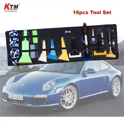 KTM 16Pcs/Set Auto Carbon Film Vinyl Install Scraper Auto Window Tint Tools Razor Blade Windshield Tools Car Motor DIY Tool Set