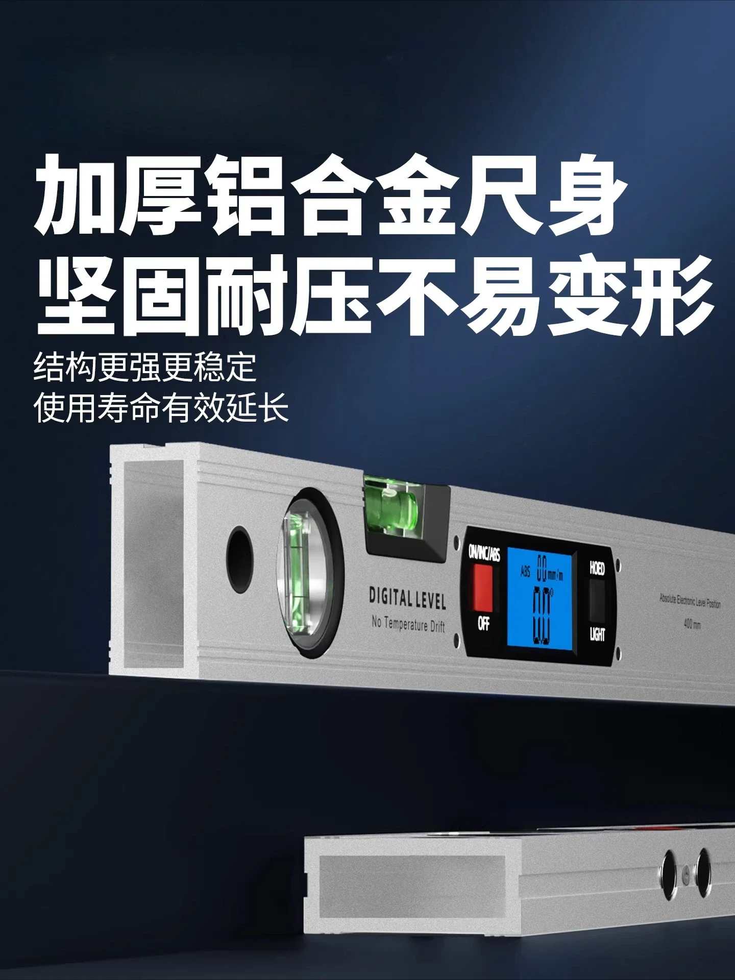 40 60 80cm Digital Level Ruler with Electronic Display Precision, Aluminum Alloy Magnetic Base Angle Inclinometer Use