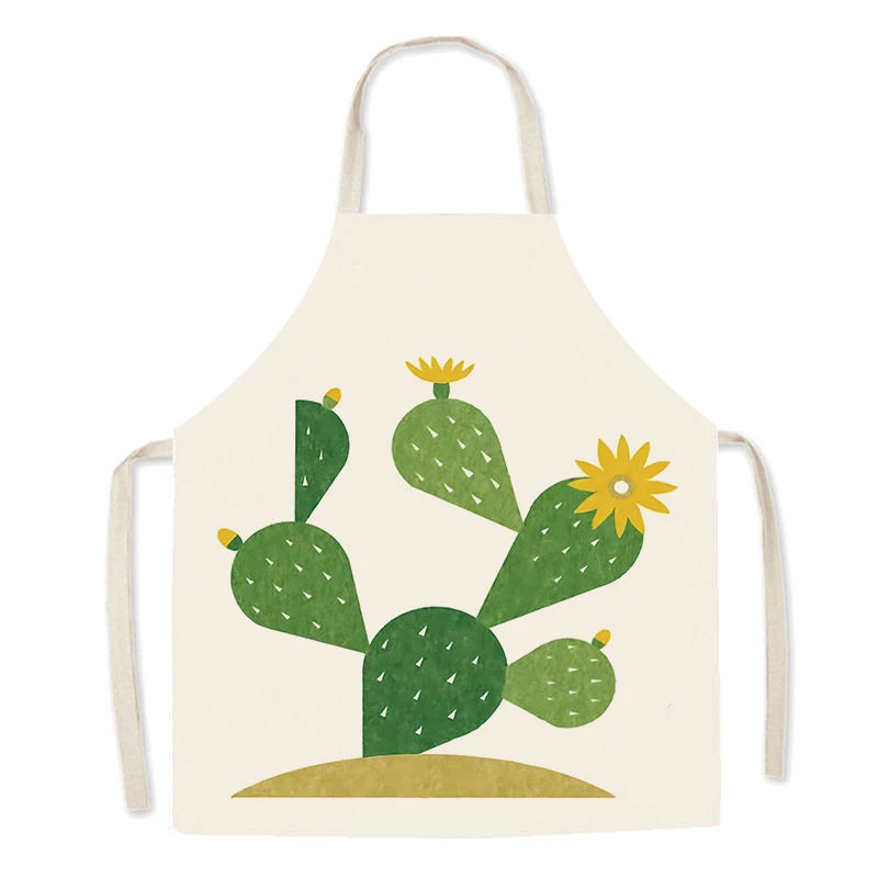 الكرتون التوضيح الكتان أكمام المئزر المنزل المطبخ الطبخ مريلة متجر الأظافر بائع الزهور ملابس العمل #2