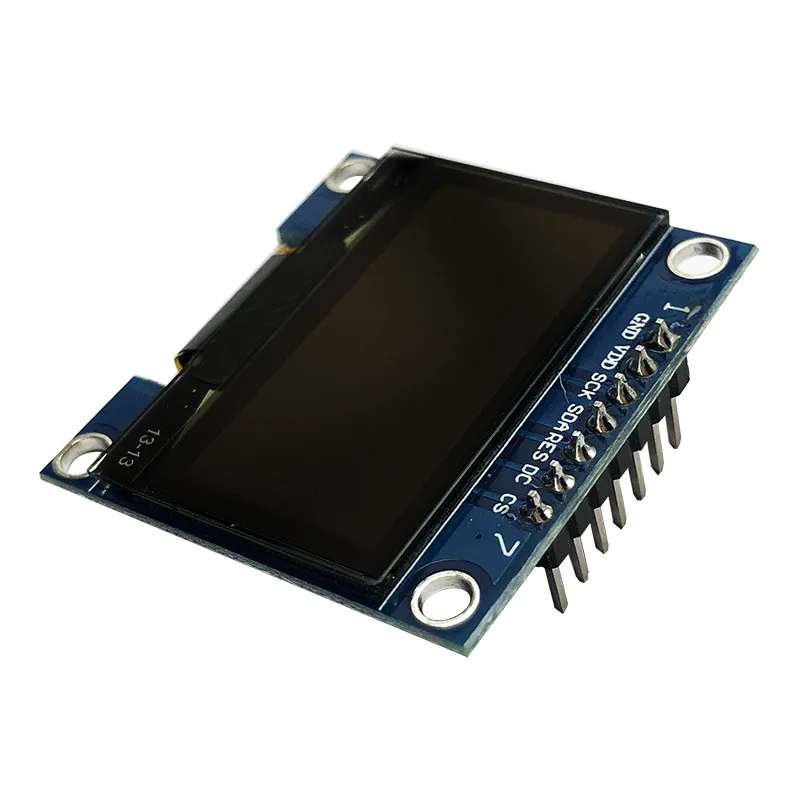 Single Color OLED Display Module, 1.3 Inch 128*64 Resolution 7Pin White Blue Screen Wholesale