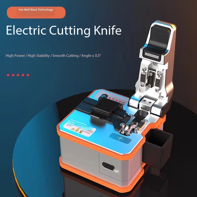 FTTH Q1S Optical Fiber Cleaver Fully Automatic Electric Rechargeable Optic Cable CutterHot/Cold Splicing Tool for Optical Cables