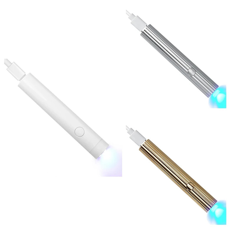 Mini UV LED Nagel trockner 3w tragbare schnelle Nagel trocknungs lampe USB wiederauf ladbare Mini Taschenlampe Stift