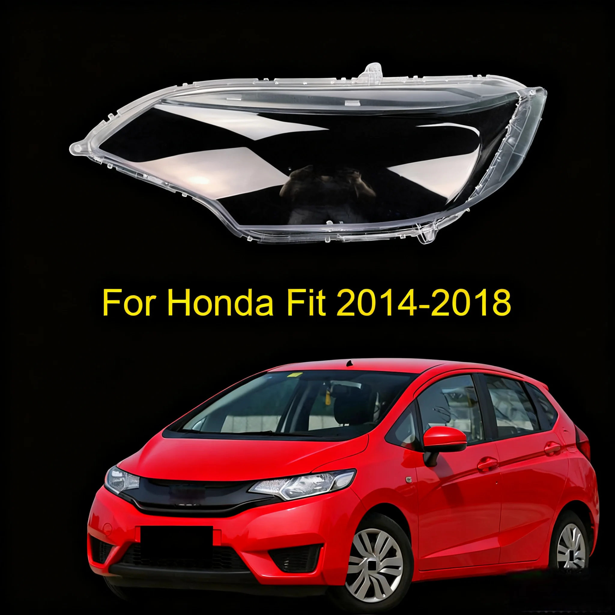

Car Front Headlight Lens Cover Headlight Lamp Replacement Shell for Honda Fit / Jazz 2014 2015 2016 2017 2018
