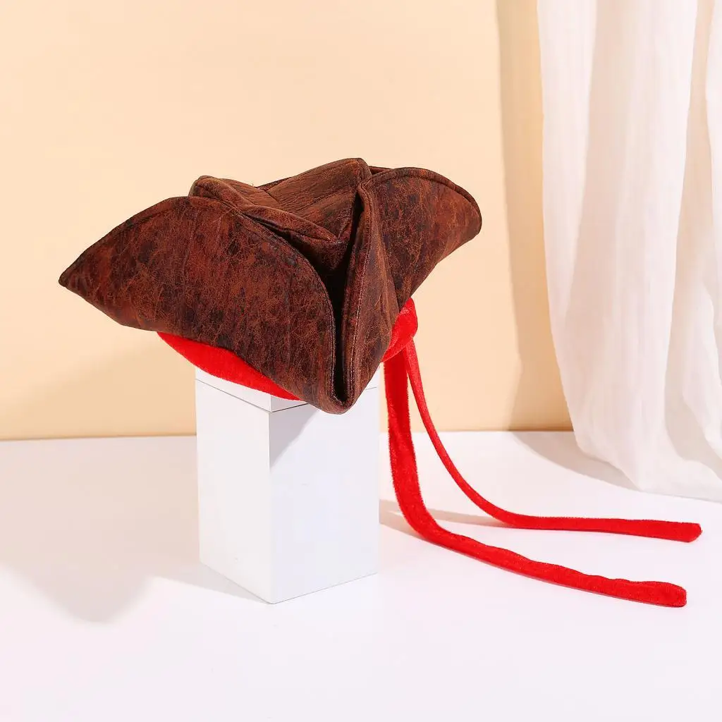 Halloween Pirate Hat Novelty Accessories Versatile Costume Cap Cosplay for Carnival Holiday Stage Performance Halloween Party