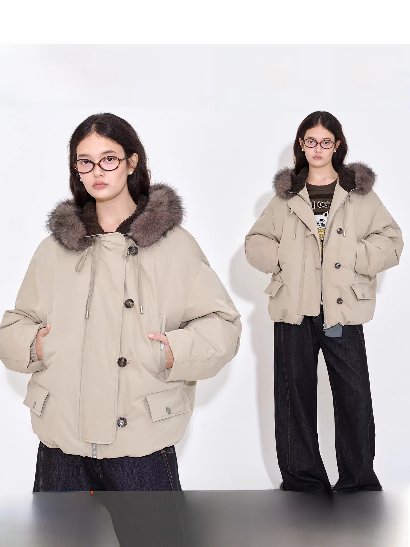 

Женское пальто Fano High Quali White Du Down Jaet Heavyweight с капюшоном, стеганое, в стиле пэчворк, с цветными вставками и съемным меховым воротником