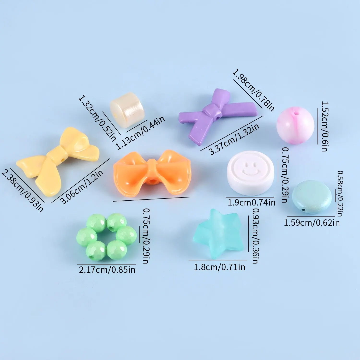 1bag Mixing Style Candy Color Acrylic Beads For DIY Handmade Bracelet Jewelry Making Phone Chain Accessories image 6