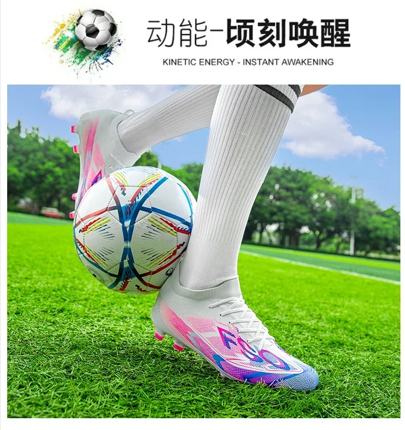 Neue Herren Fußballschuhe FG Ultraleichte Fußballstiefel Outdoor-Trainingsschuhe Fußballspiel Lange Stollen Rutschfeste Stollenschuhe Dropshipping – Detail 5