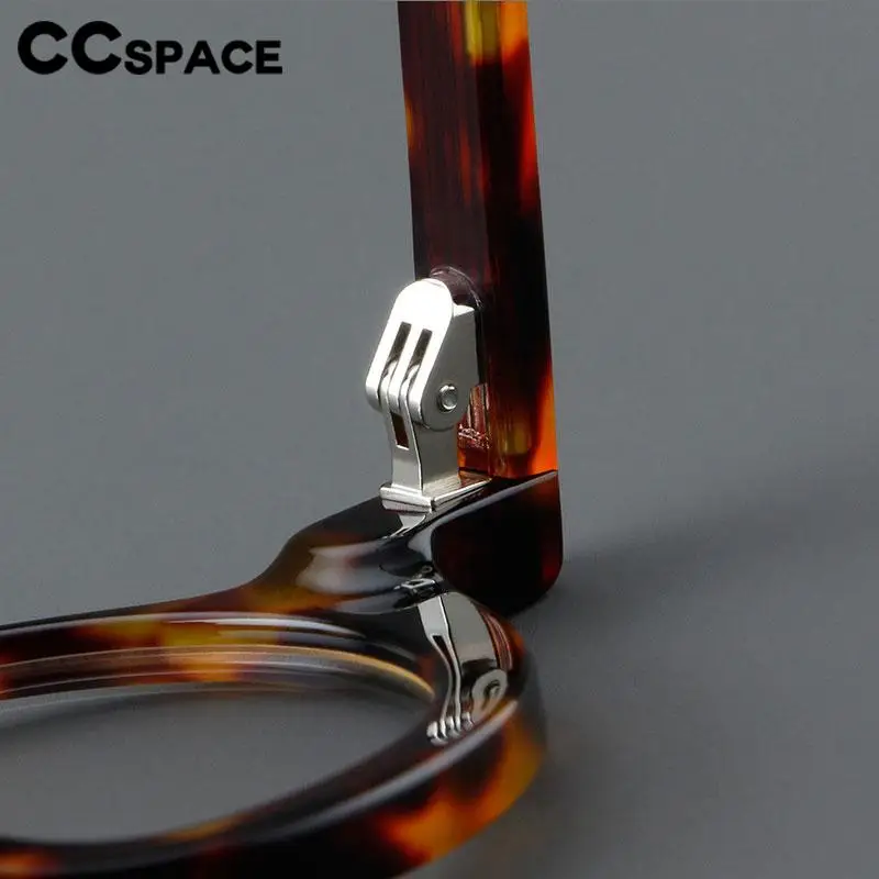 R57447 Casual Round Acetate Glasses Frame Women Retro Rivet Optical Presbyopia Eyeglasses Men Customizable Prescription Eyeglass