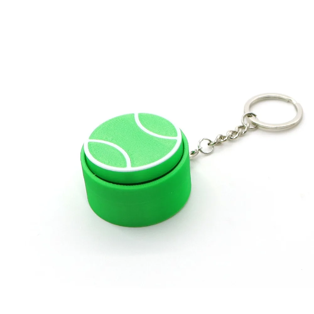 3D Printed Sports Balls Clicker Key Chain Sport Theme Basketball Baseball Sensory Clicker Cartoon Plastic Funny Fidget