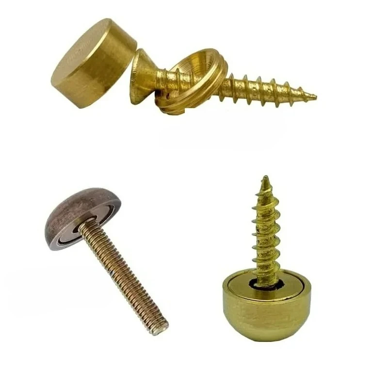 40Pcs Brass Decorative Cap Screw For Mirror Art Handcraft Decor Upholstery Furniture