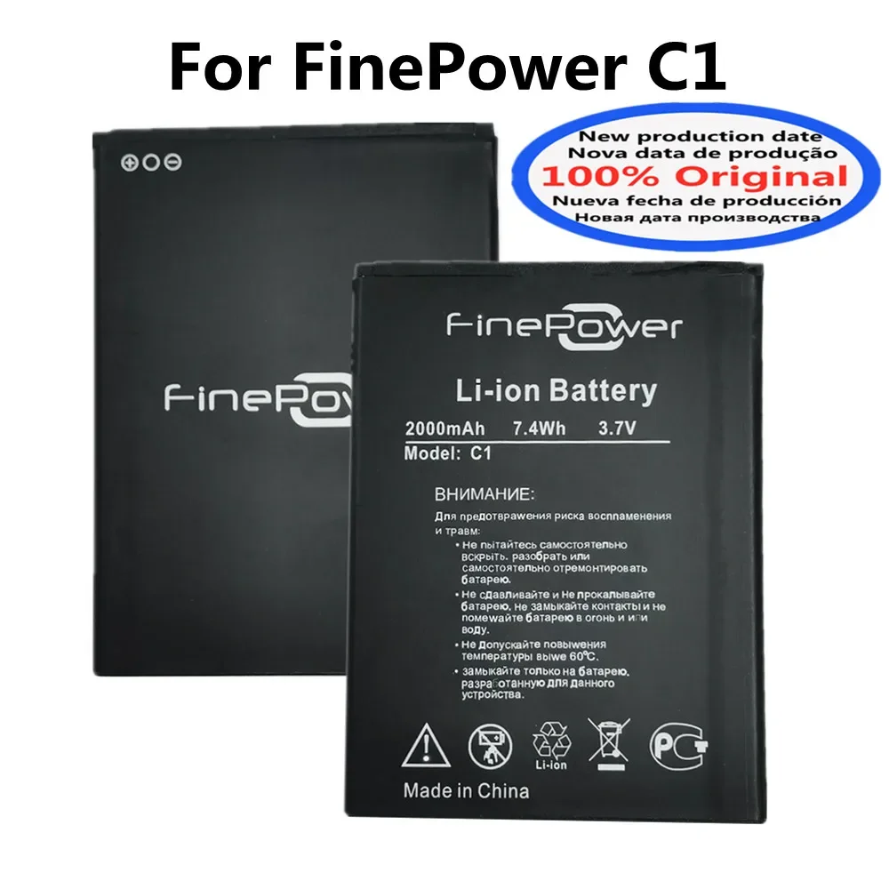 

Новая Оригинальная батарея Fine Power C1 Для FinePower C1 мобильный телефон аккумулятор 3,7 в 2000 мАч в наличии Быстрая доставка