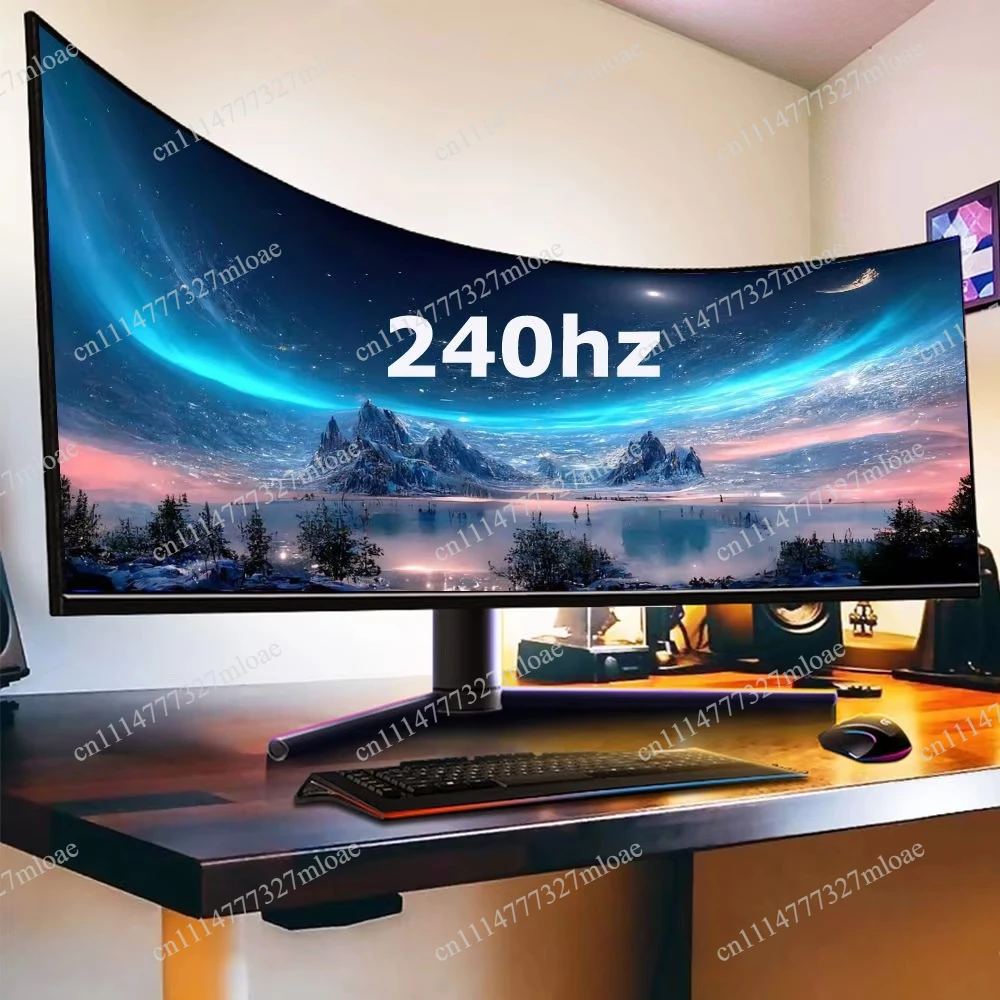 Monitor curvo sin bordes para computadora de escritorio de 165HZ 240HZ, monitor de juegos con elevación tipo C, 34 pulgadas, 4K, 120HZ 144HZ