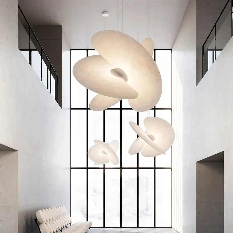 Nordic Silk Chandelier para Apartamento, Pendant Light, Designer Lamp, Duplex Staircase, Sala e Quarto, YX123TB