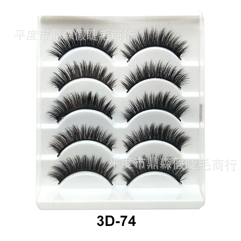 5 Paar natürliche künstliche Wimpern, 3D-Kunstwimpern mit dicken künstlichen Wimpernverlängerungen, wiederverwendbares Make-up, weich und einfach zu tragen – Detail 24