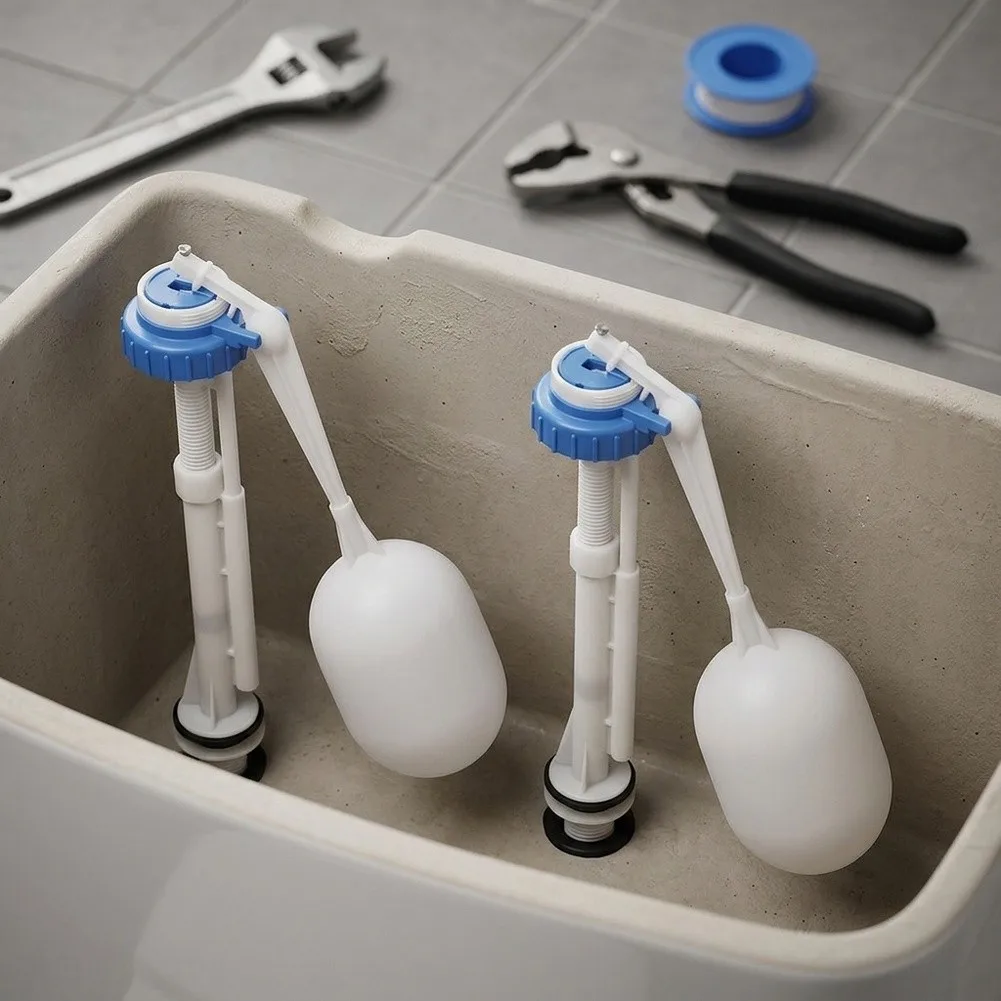 For Toilet Tank Fill Valve Replacement with Float Ball Mechanism ABS 24.5cm White for Efficient Water Level Control