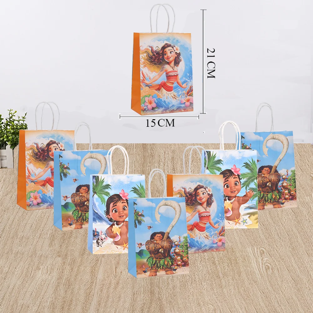 

Disney Moana Party Paper Bags Moana Goodie Bags Treat Bags Birthday Party Supplies Baby Shower Decoration for Girls Boys Kid