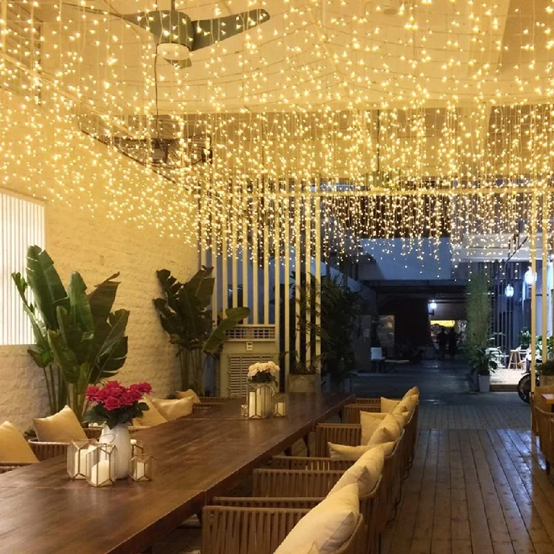 

LED Solar String Lights Outdoor 8 Modes Fairy Curtain Lights Christmas Landscape Garden Decoration Light Cycle On/Off Timer
