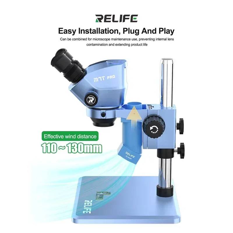 RELIFE RL-6600 مجهر الدخان النازع نوع-C شحن واجهة قوية تدفق الهواء الدخان مروحة العادم أداة للمجاهر