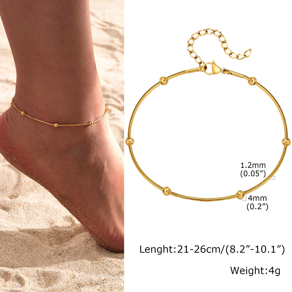 Herz-Fußkettchen aus Edelstahl für Damen, vergoldetes, zartes Fußkettchen-Armband, leichter Luxus-Fußschmuck, Partygeschenke für Mädchen