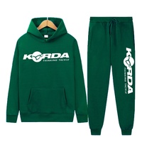 Men's Women 2Pcs Sets Fleece Sweatshirt Hoodies Pants Korda Inspired Tribute Male Sportswear Tracksuits Unisex Ensemble Homme