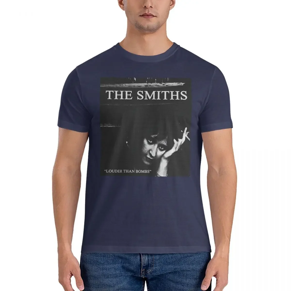 Leisure The Smiths Louder Than Bombs T-Shirt Men Round Collar Cotton T Shirts The Smiths Short Sleeve Tees Classic Clothing