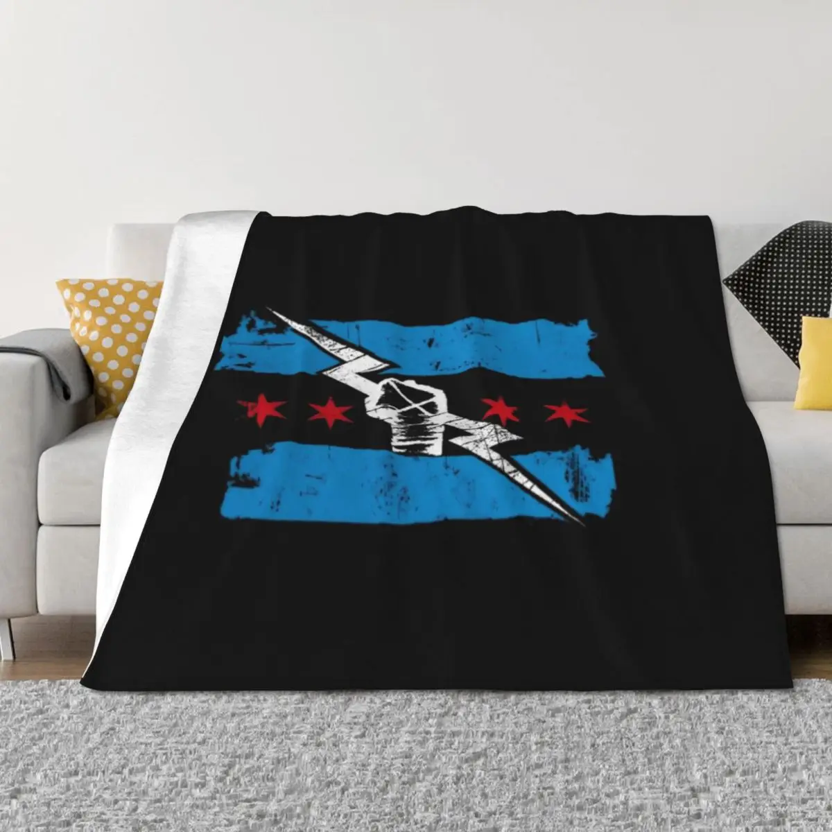 

Cm Punk Throw Blanket For Baby Tourist Custom Soft Plush Plaid Blankets