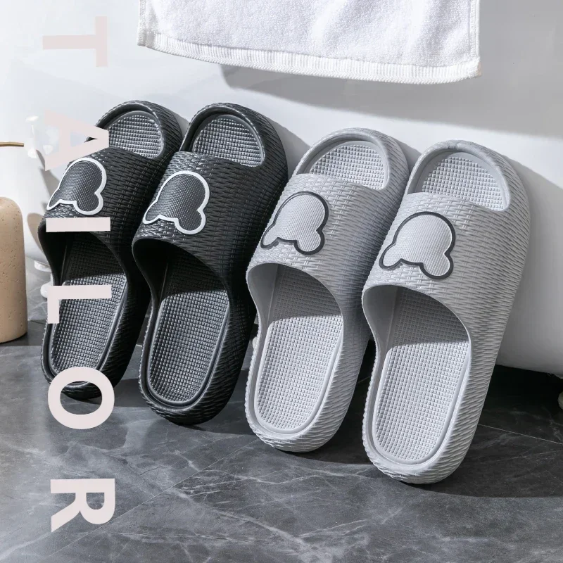 

Домашние мягкие мужские тапочки из ЭВА, летние домашние сандалии для пары, нескользящие повседневные мужские туфли унисекс для ванной комнаты, удобная обувь для душа для спальни