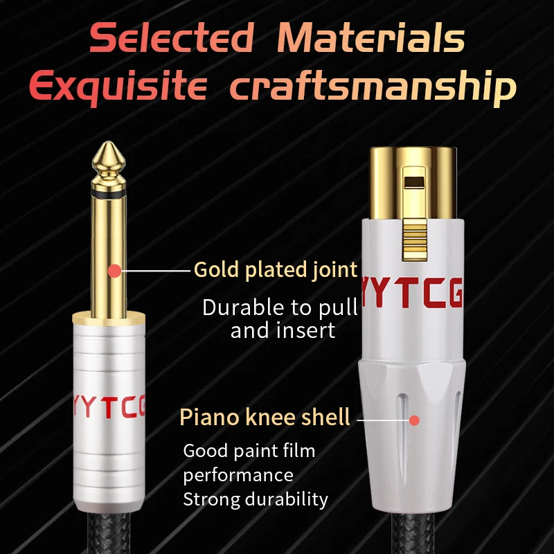 AUX Microphone Cable 6.5mm to XLR Female Audio Cable For Microphone Mixer Sound Card Speaker Mic Mixer 6.5 Jack to Male XLR Cord