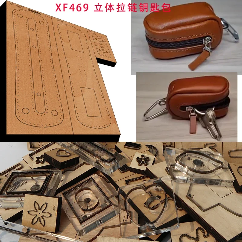 

Handmade Wooden Zipper Key Bag Knife Die Leather Craft Punch Hand Tool Cut Knife Mould XF469 Leather Craft Tools