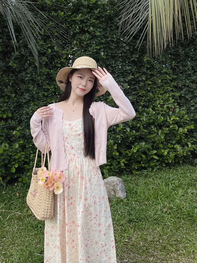 

Женский вязаный кардиган Mobai Gentle Lazy Sle с открытым передом, свободный крой, длинный рукав, тонкая верхняя одежда, весенний сезон, комфортная посадка