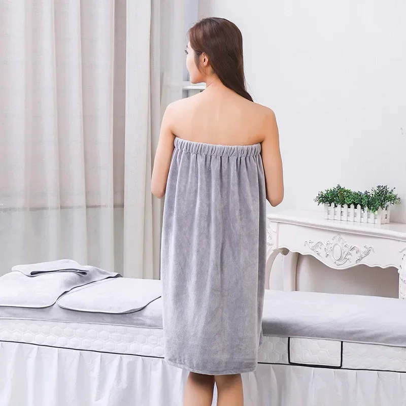 1pc Wearable Bath Wrap Towels For Women Adult Shower Spa Wrap Pure Color Tube Top Bath Skirt Big Bath Towel Wrap Bathrobe Shower