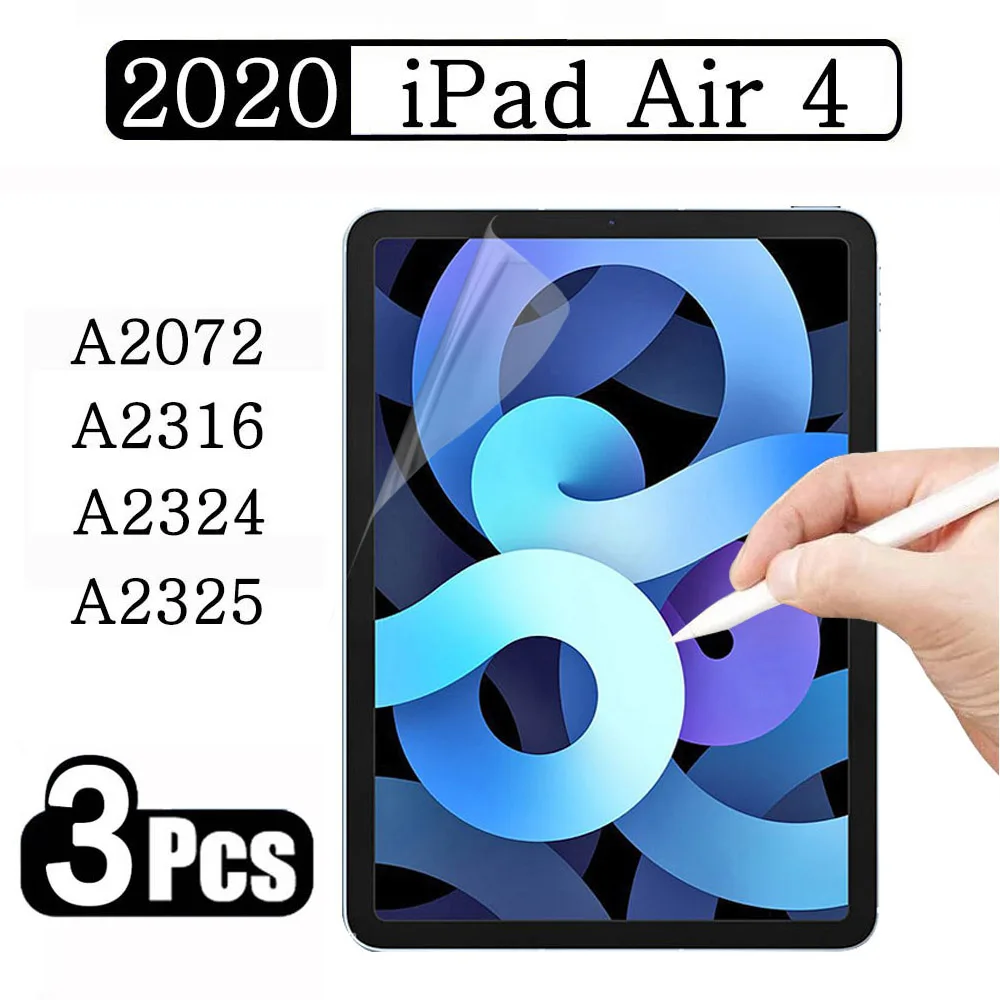 

(3 Packs) Paper Film For Apple iPad Air 4 10.9 2020 A2072 A2316 A2324 A2325 Matte Tablet Screen Protector