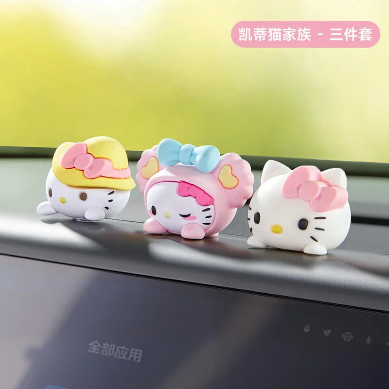

Kawaii Ladies Car Ornaments Decoration Desktop Instrument Table Cartoon Decoration Pvc Cute Hello Kitty Car Accessories Gift