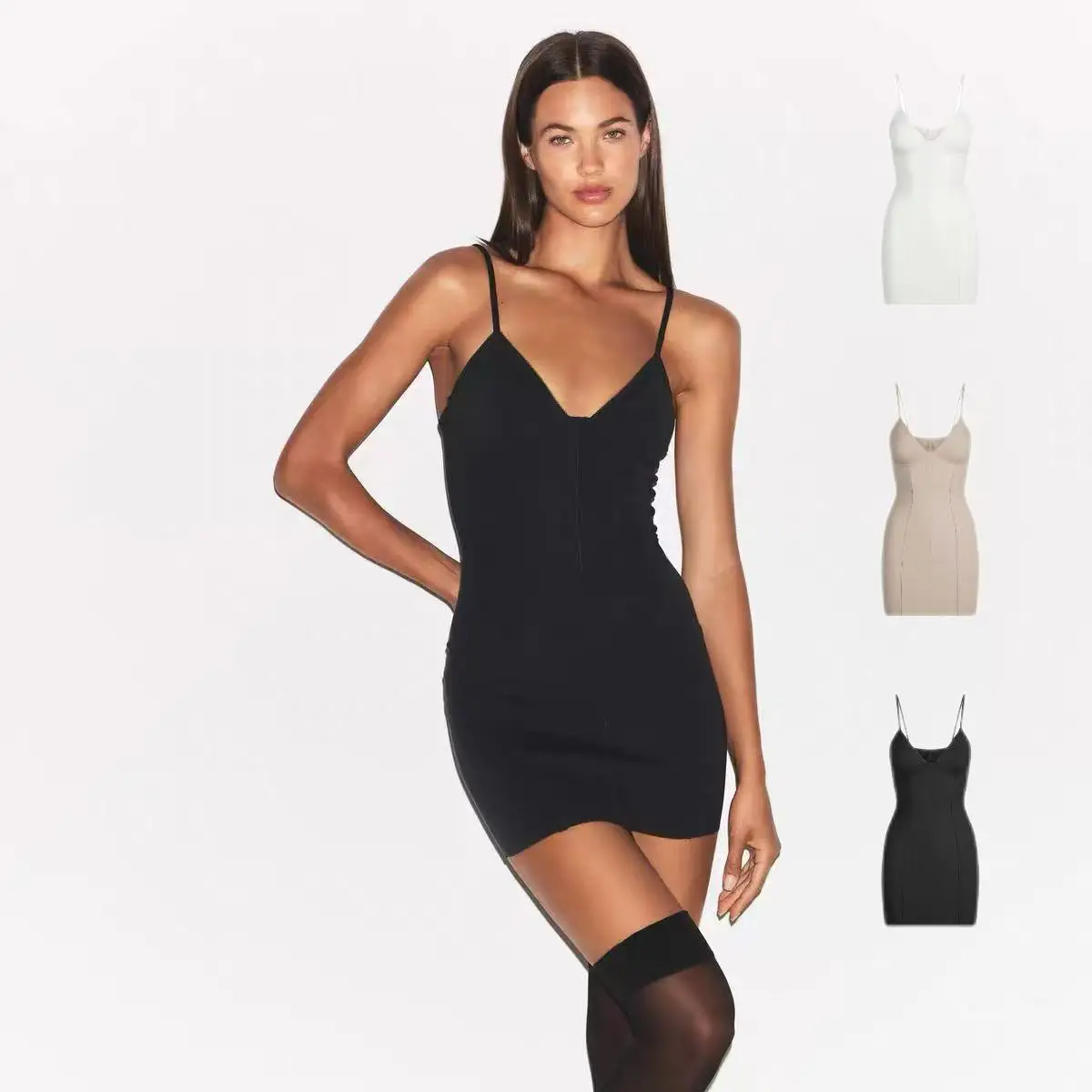 Vestido Mini de Algodón de la Serie KIM Cotton Shapewear 26SS