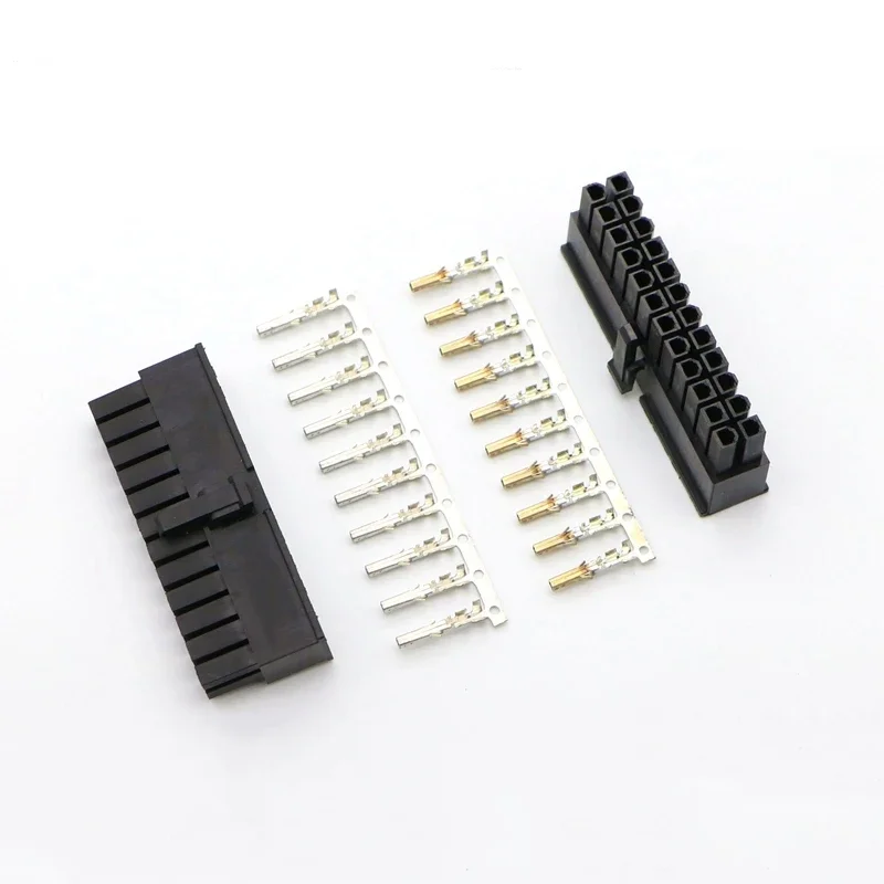 4.2mm 5557 CPU 24Pin ATX Male Connector with 25pcs Terminal pins for PC Modding