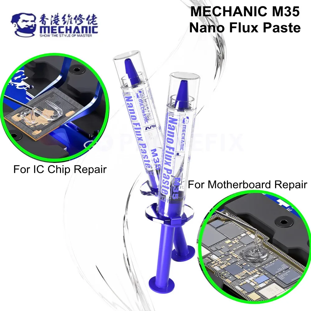 MECCANICO M35 Siringa Senza Piombo Flusso di Saldatura Pasta Nano Trasparente Grasso di Saldatura per la Riparazione di Chip della Scheda Madre Del Telefono Fluxing